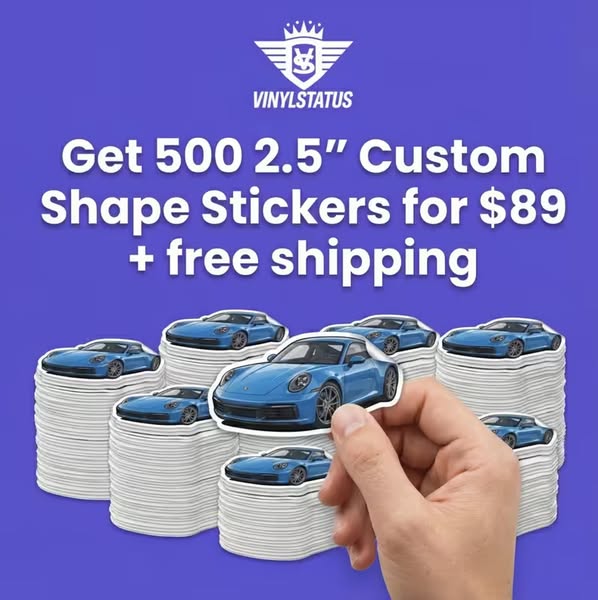 500 Custom Stickers for $89