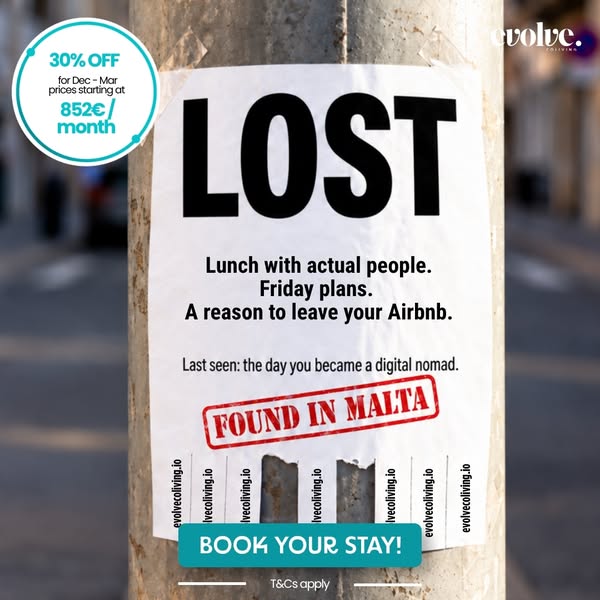 Stop the Airbnb Roulette. Join a Real Digital Nomad Community in Sunny Malta