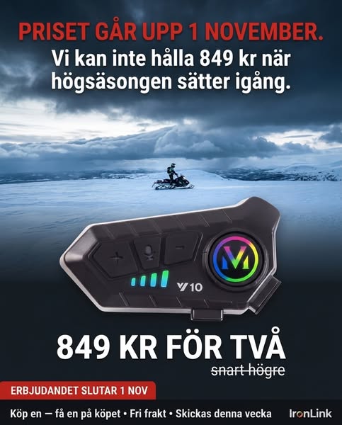 849kr för två. Fram till 1 november.