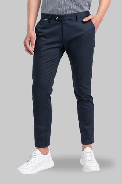 NAPOLEONE CHINOS INTERFIT - BLUE