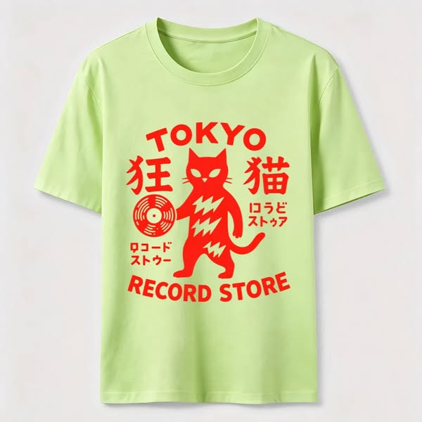 PetTaxClub Tokyo Record Store Cat Classic T-Shirt