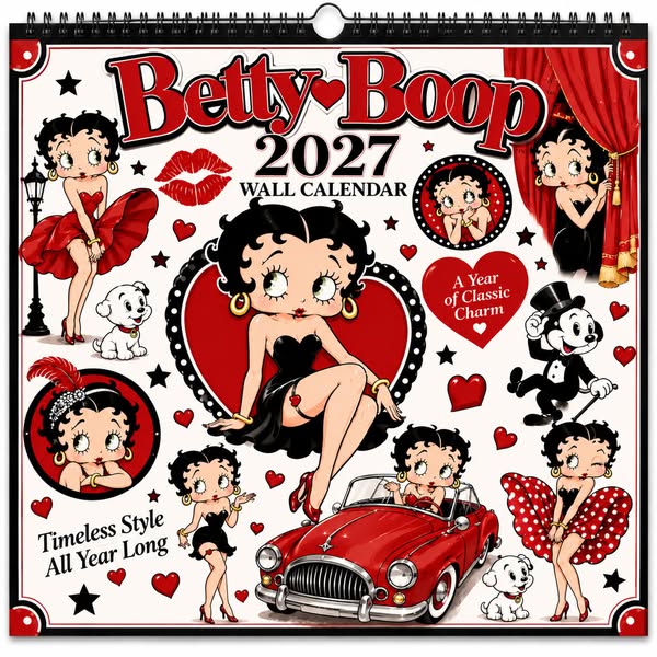 2027 Vintage Cartoon Wall Calendar