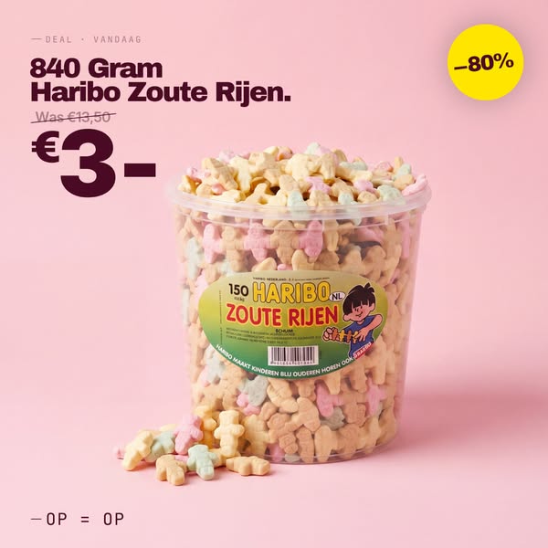 1 kilo Haribo voor €3