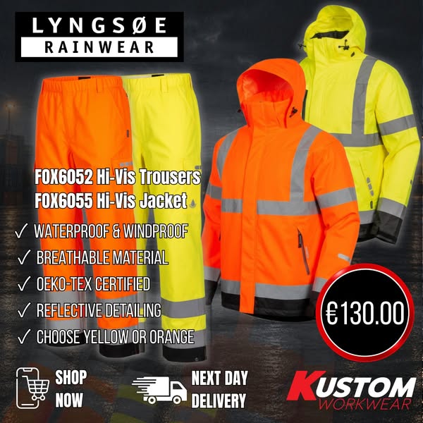Lyngsoe Hi-Vis Rain Set | €130