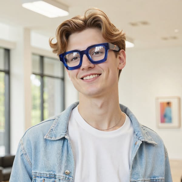Petor Square Blue Glasses