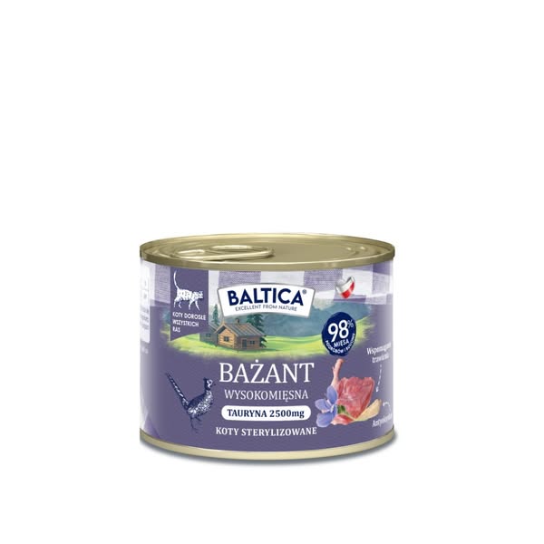 Karma mokra mono bażant 185g - Baltica Smaki Regionów