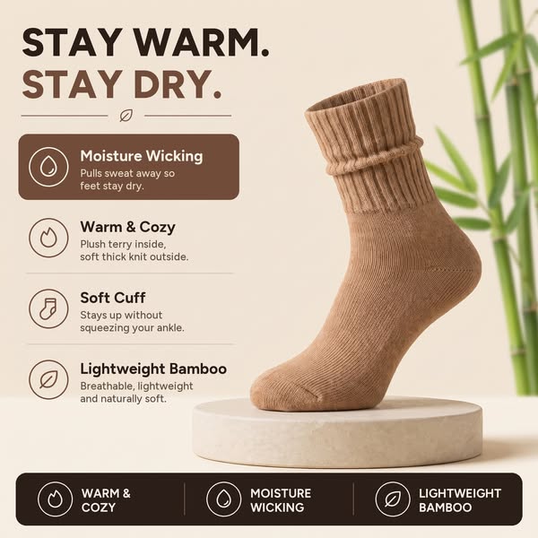 Cozy Bamboo Sweater Socks