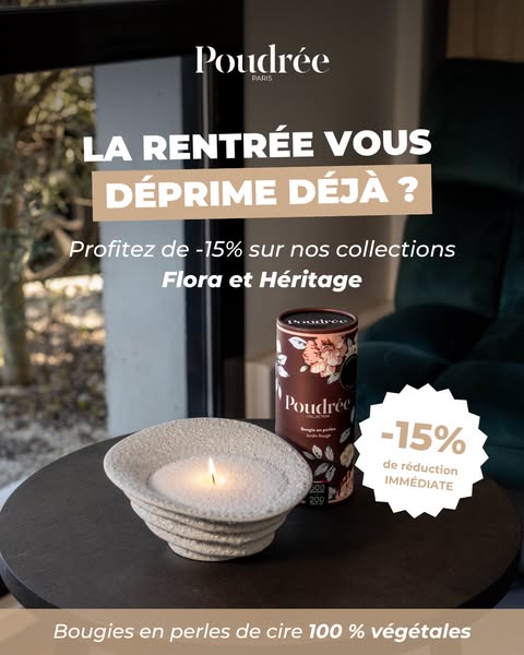 Fleur Ambrée - Bougie en perles de cire parfumées