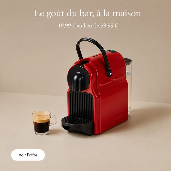 Nespresso Inissia + 100 capsules — 19,99 €