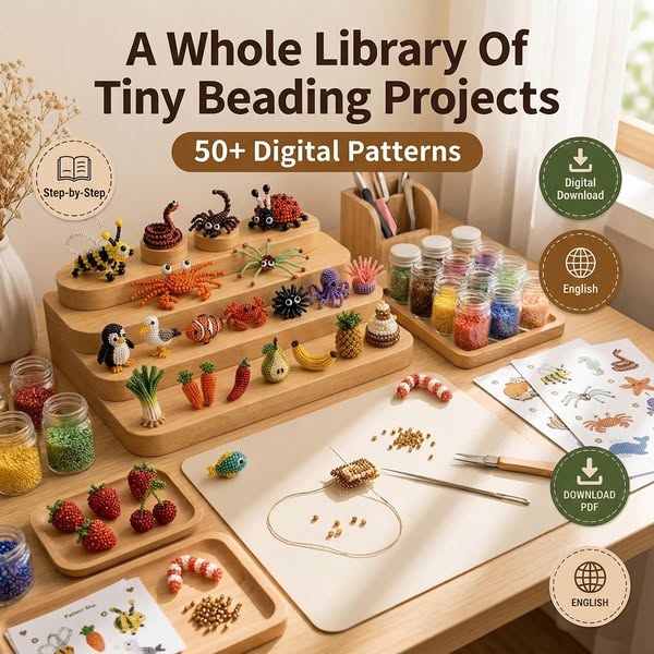 50+ Seed Bead Patterns — One PDF