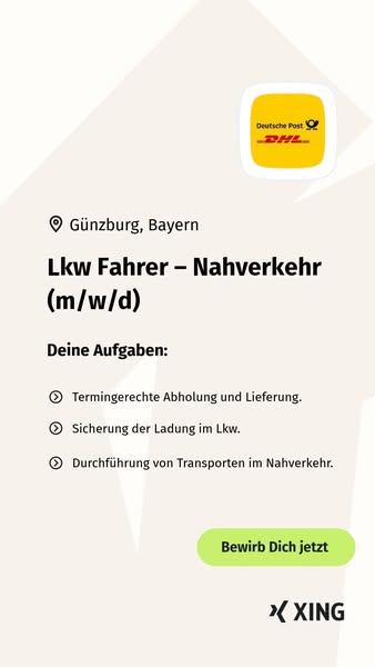 Nur wenige Klicks zum neuen Job