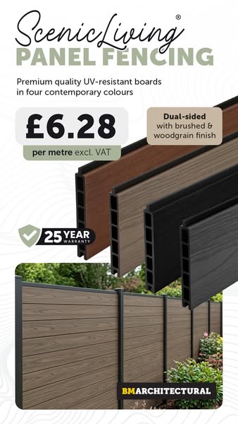 Panel Fencing from just £6.28 per metre
