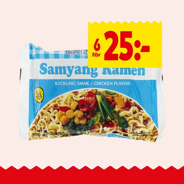 Nudlar Kycklingsmak 85g Samyang