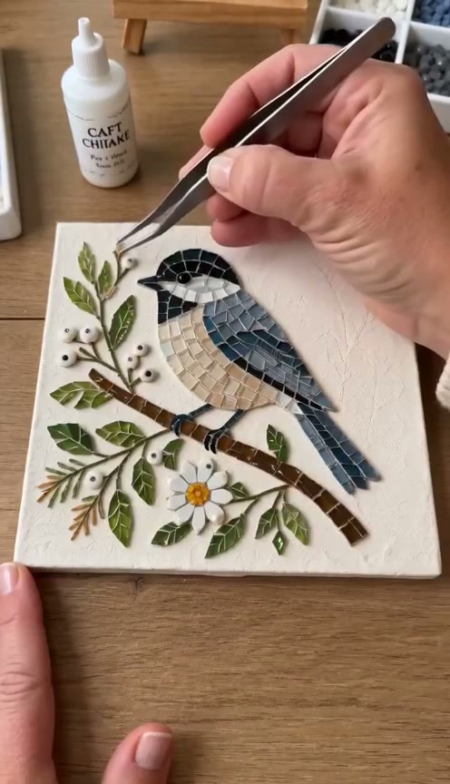 Garden & Woodland Mosaic Art Diy Kit - Create a Charming Little Piece of Nature, One Tile at a Time!