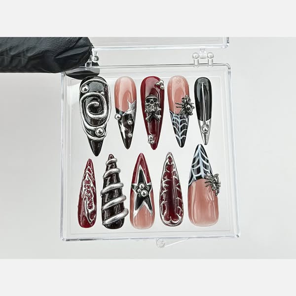 Gothic Halloween Press On Nails | Halloween Nails | Trending