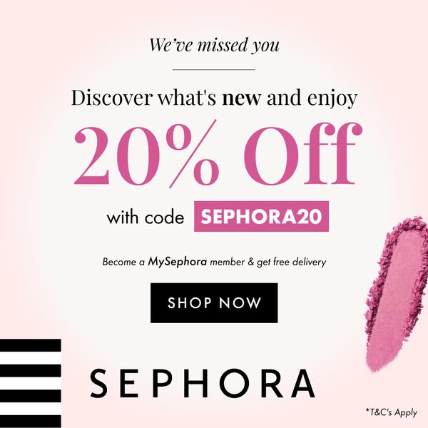 Come Back & Save 20%