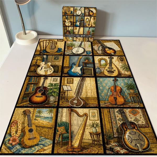 Vintage String Collection Jigsaw Puzzle 1000 Pieces