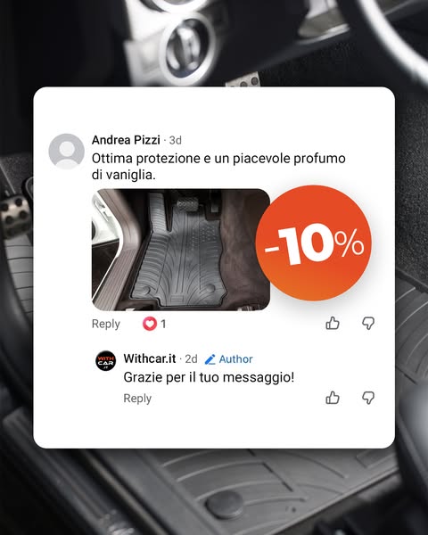 Tappetini auto gomma -10%