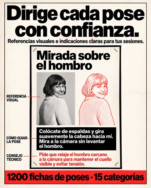 La Guía de Poses™ — 1.200 fichas de poses en 15 categorías