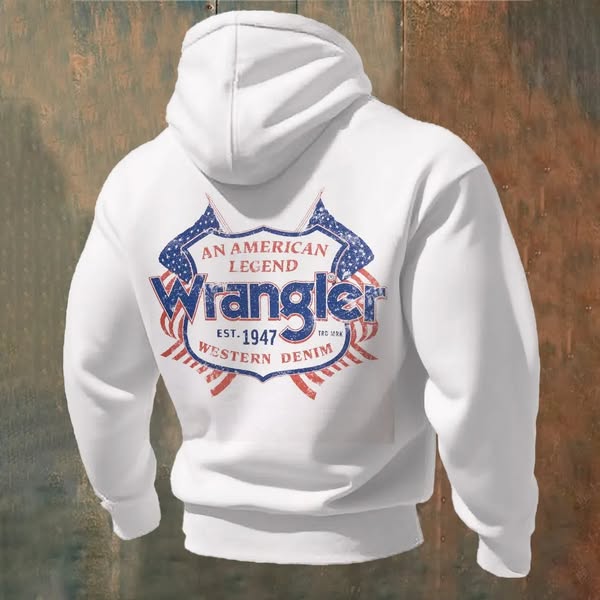 Stylish Iconic Logo Design Men's Hoodie White-5XL