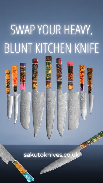 Ultra-Sharp Japanese Damascus Chef Knives On Sale