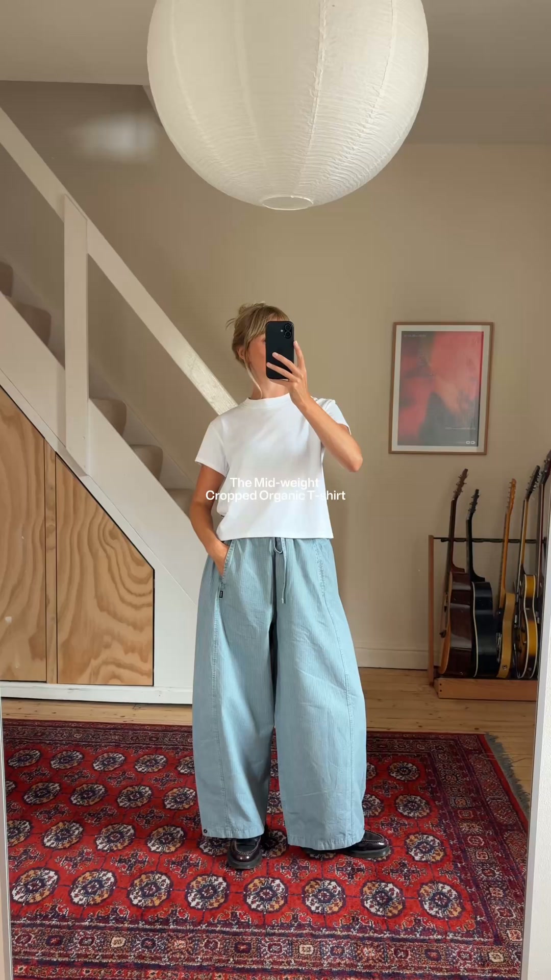 Mid-Weight Cropped Organic T-Shirt - White