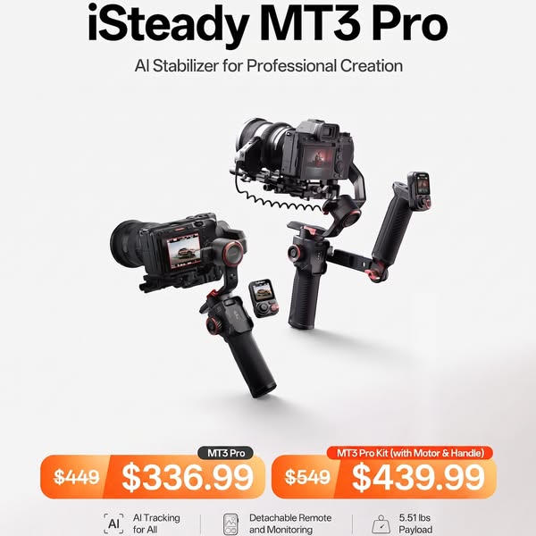 Hohem iSteady MT3 Serise | Save up to 25% on Best-Sellers