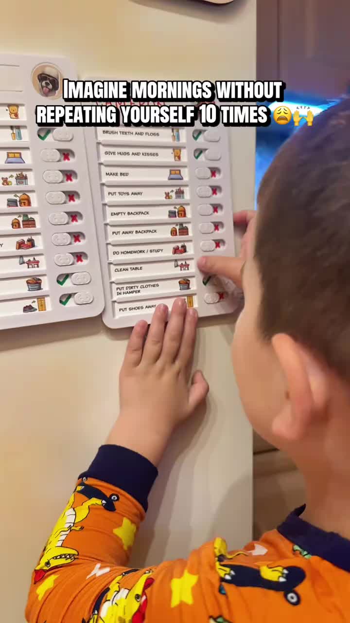 Magnetic Dry-erase Daily Routine Chart