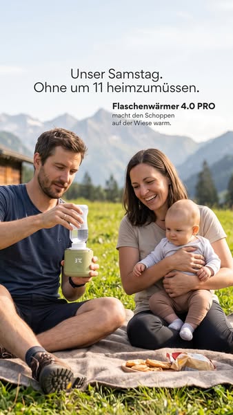 Fläschchen warm, überall.