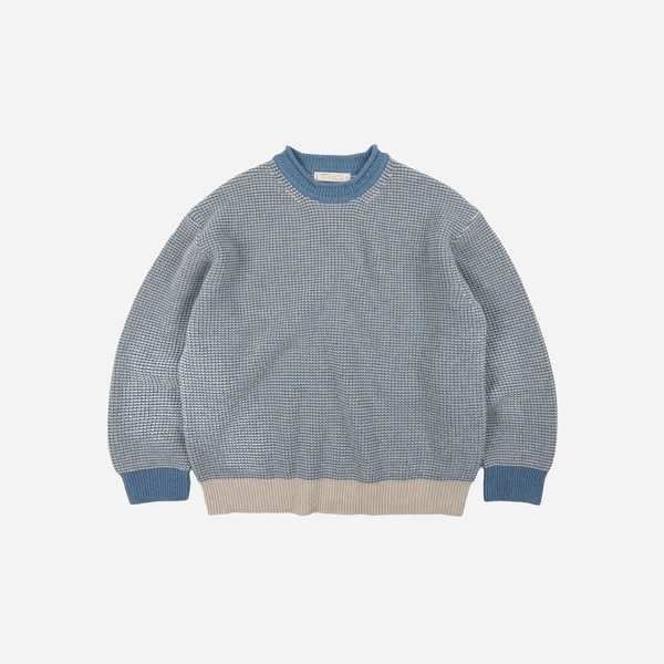 Rollneck Ringer Knit - Blue