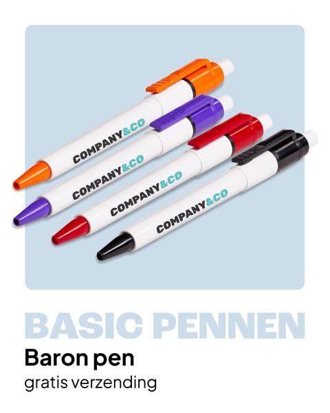 Basic pennen met logo bedrukken | Reclameland