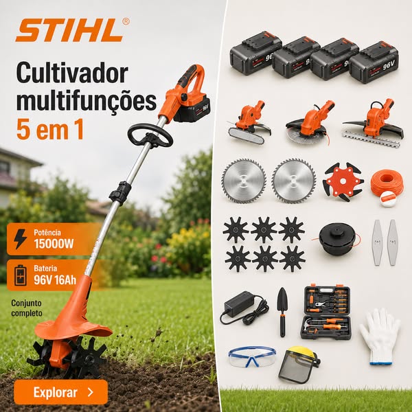 【STIHL】Cultivador Multifuncional 5 em 1: Desperte a sua paixão pela jardinagem!