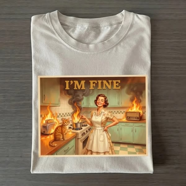 I'm Fine Retro Meme T-Shirt