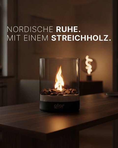 Nordische Ruhe. Mit einem Streichholz.