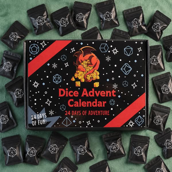 24 Day Mystery Dice Box | Gift for Dice Lovers