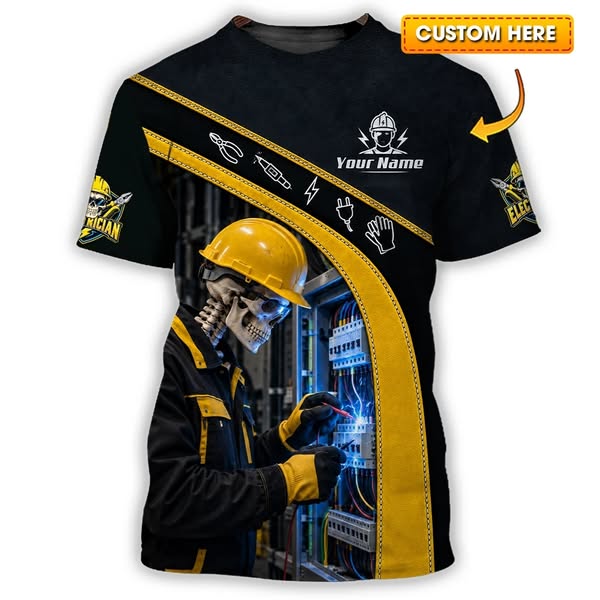Electrician's Perfect Shirts Custom Name for You!