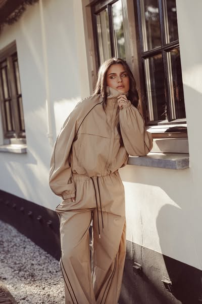 Esuals Track jacket camel - Olivia - Maat: S - female