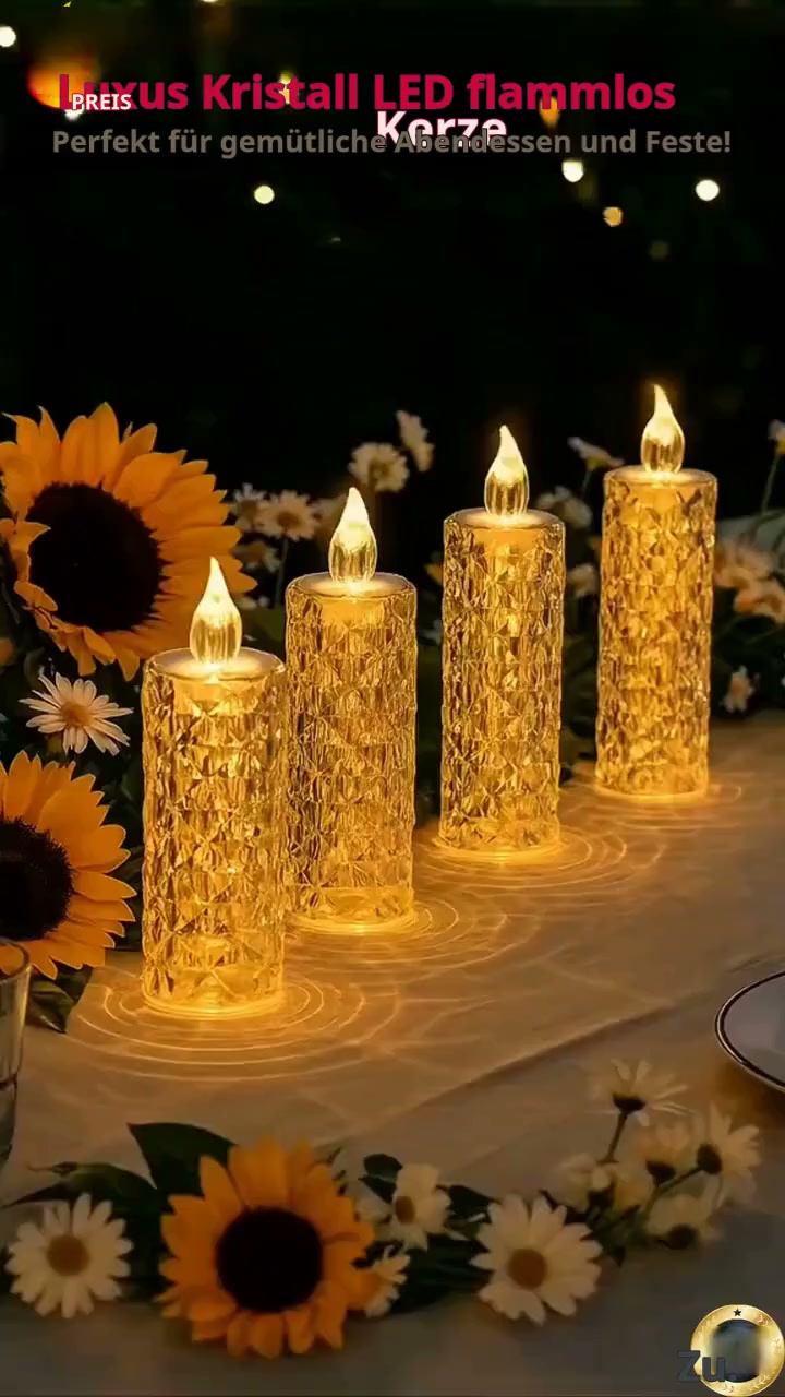 Romantische Atmosphäre mit Rosenschatten – die flammenlosen LED-Kerzen für unvergessliche Momente.