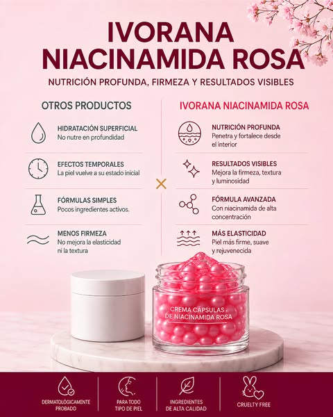 Ivorana Niacinamida Rosa — 2x1 +50%