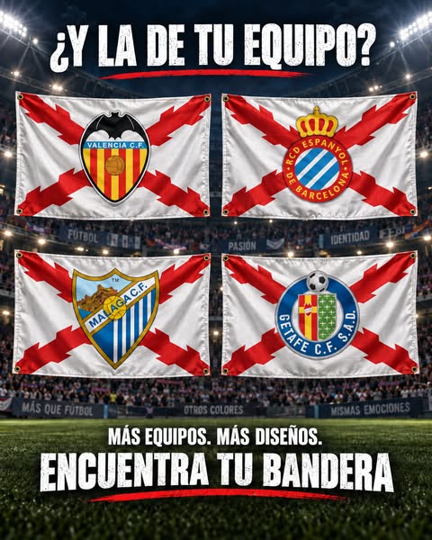 Banderas de tu equipo desde 34.99