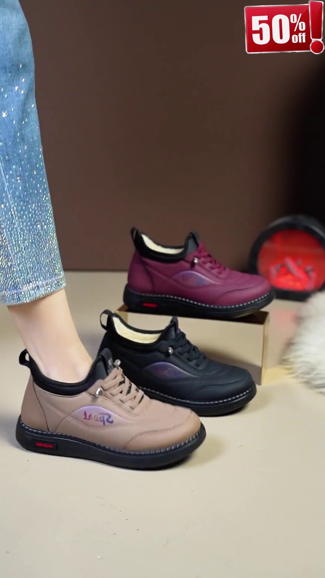 【35-41】Damskie buty codzienne z bawełny - z ciepłą podszewką, miękkie i wygodne, antypoślizgowe