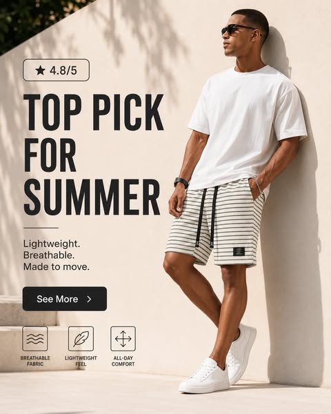 Tavo Stripe Short