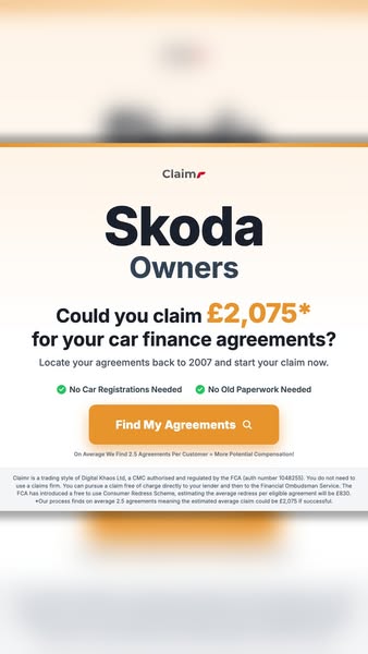 Was Your Skoda Finance Mis-Sold? Check Now