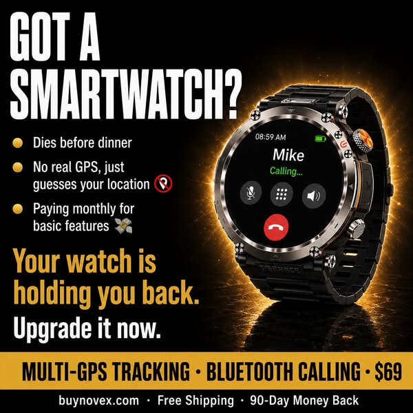$69. GPS. 21-Day Battery. Waterproof. Calls & Notifications on your wrist. Health tracking 24/7.