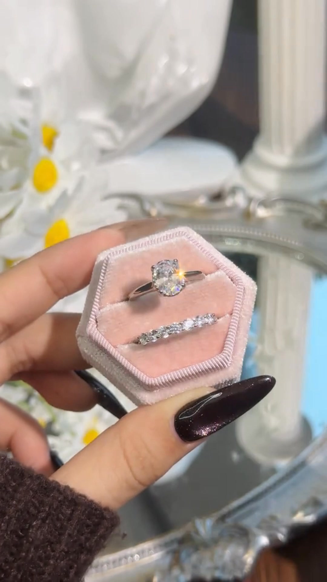 Elegant Moissanite Ring Set