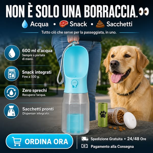 Tutto per il tuo cane. In una borraccia.