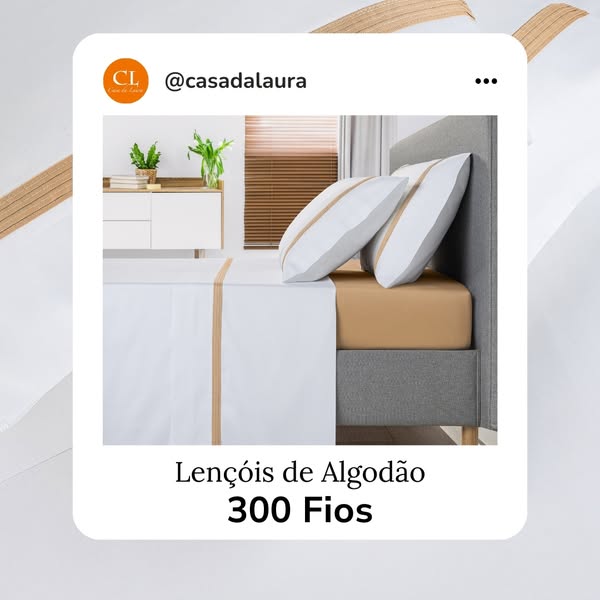 Lençóis de Algodão de 300 Fios