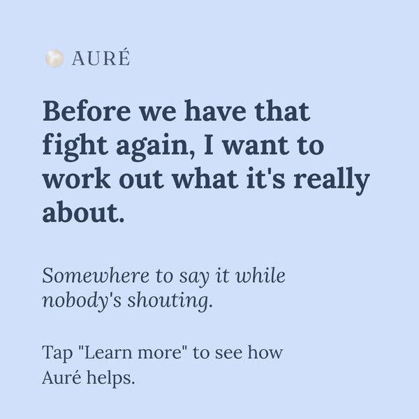 We fought over nothing again.