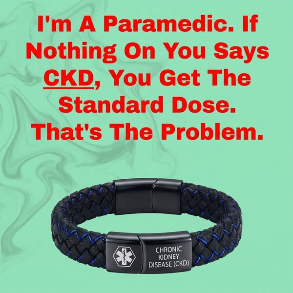 Men’s Chronic Kidney Disease Medical Alert Bracelet