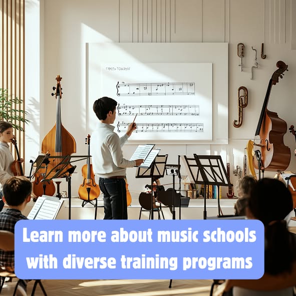 Learn more about music schools with diverse training programs